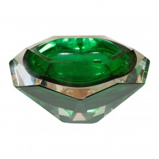 Clear glass facet cut bowl 